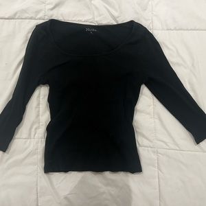 MUDD Small Black 3/4 Sleeve Top